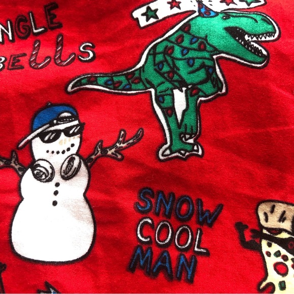 Free Planet Little Boys Size 7 (XL) Red Christmas Shirt Long Sleeves Button-Up - Picture 9 of 14